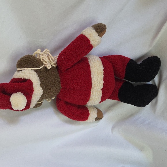 Hallmark Santa Claus bear christmas plush 12" textured fur - Picture 7 of 9